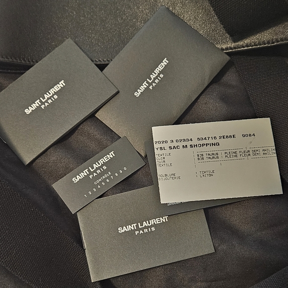 Saint Laurent Paris Olona Leopard Spotted Canvas Tote - Picture 8 of 8